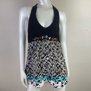 Nanette Lepore crochet halter top